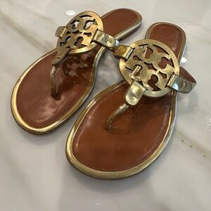 Tory Burch Gold Miller Sandals